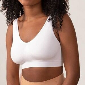 New Truekind Everyday Throw On Wireless Bralette 2XL XXL White Bra